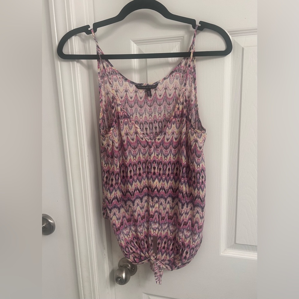Victoria's Secret Pink & Purple Ikat-Style Camisole